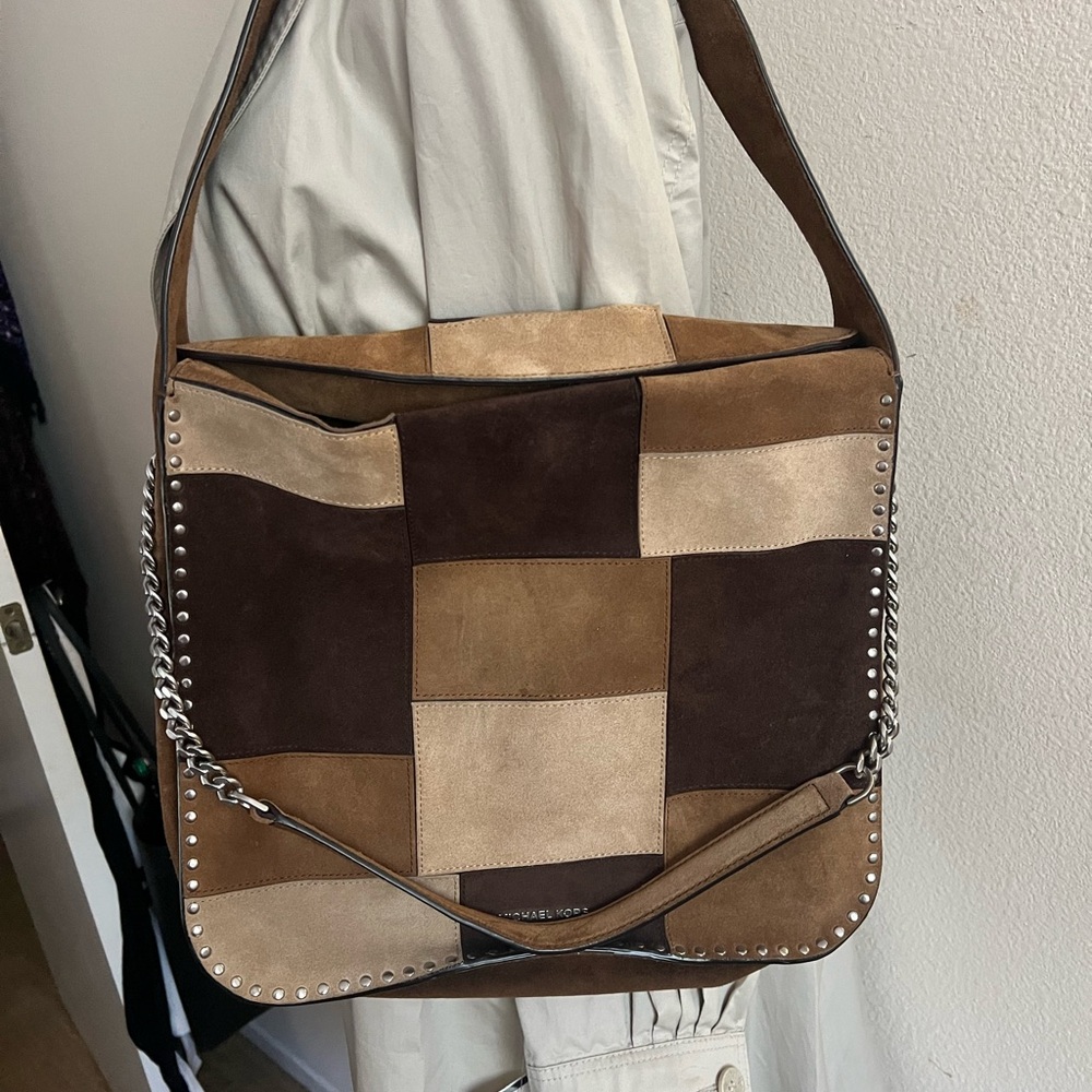 Patchwork Leather Shoulder Bag - image 1